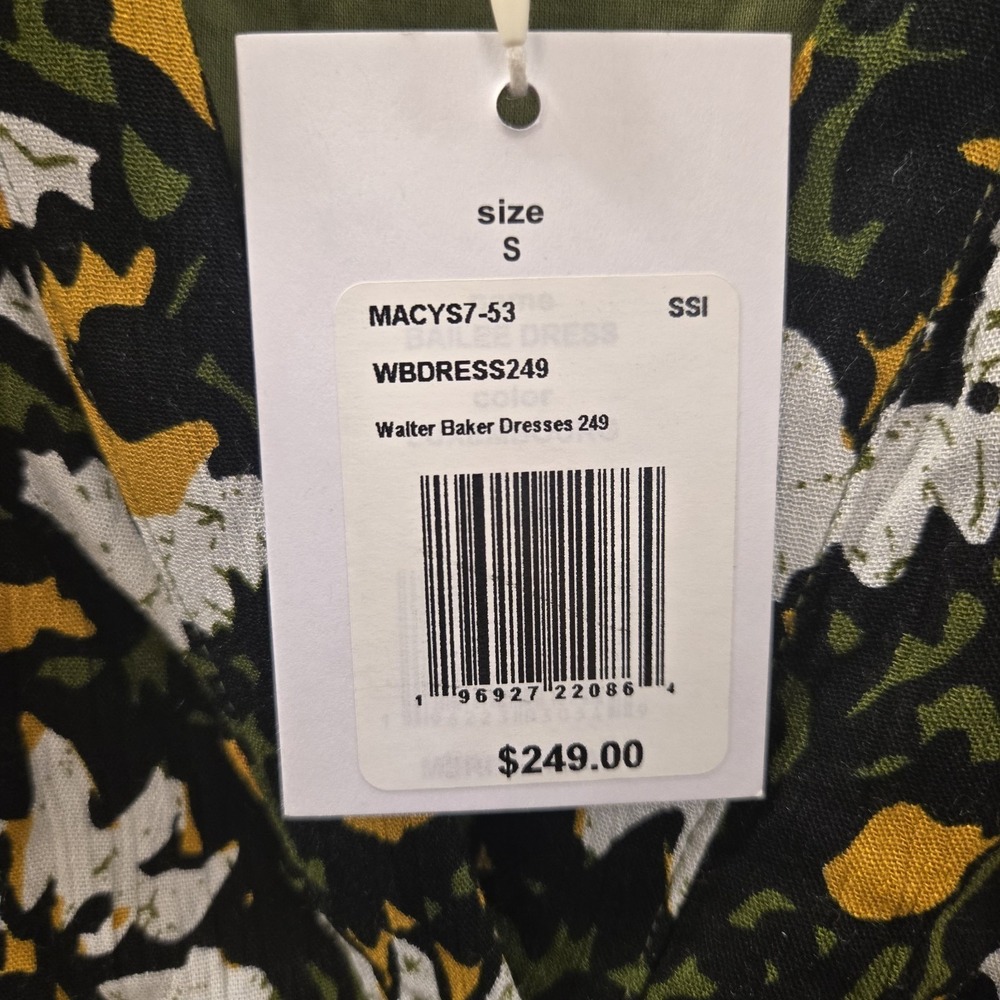 Walter Baker Cottagecore Floral Collared Dress Dark‎ Academia Whimsygoth - Picture 5 of 14